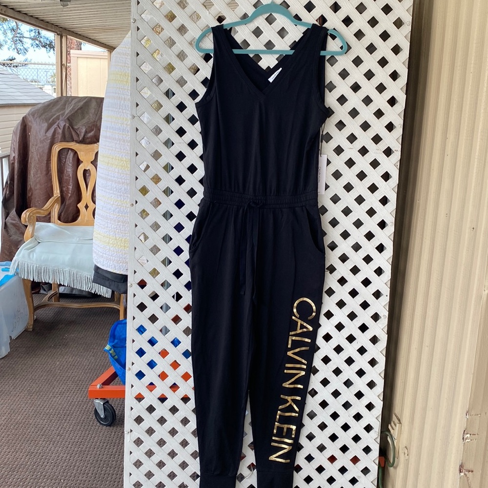 Sporty black jumpsuit. Size S.  Calvin Klein brand.